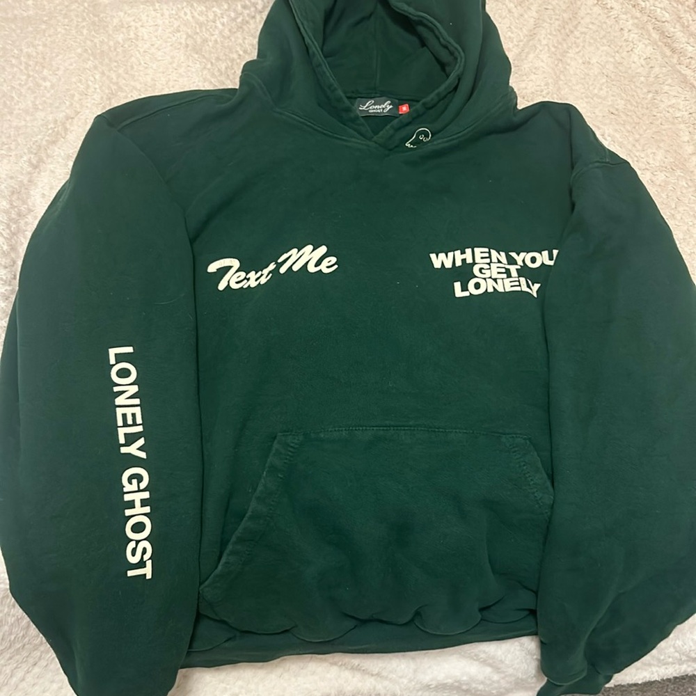 lonely ghost green hoodie size M